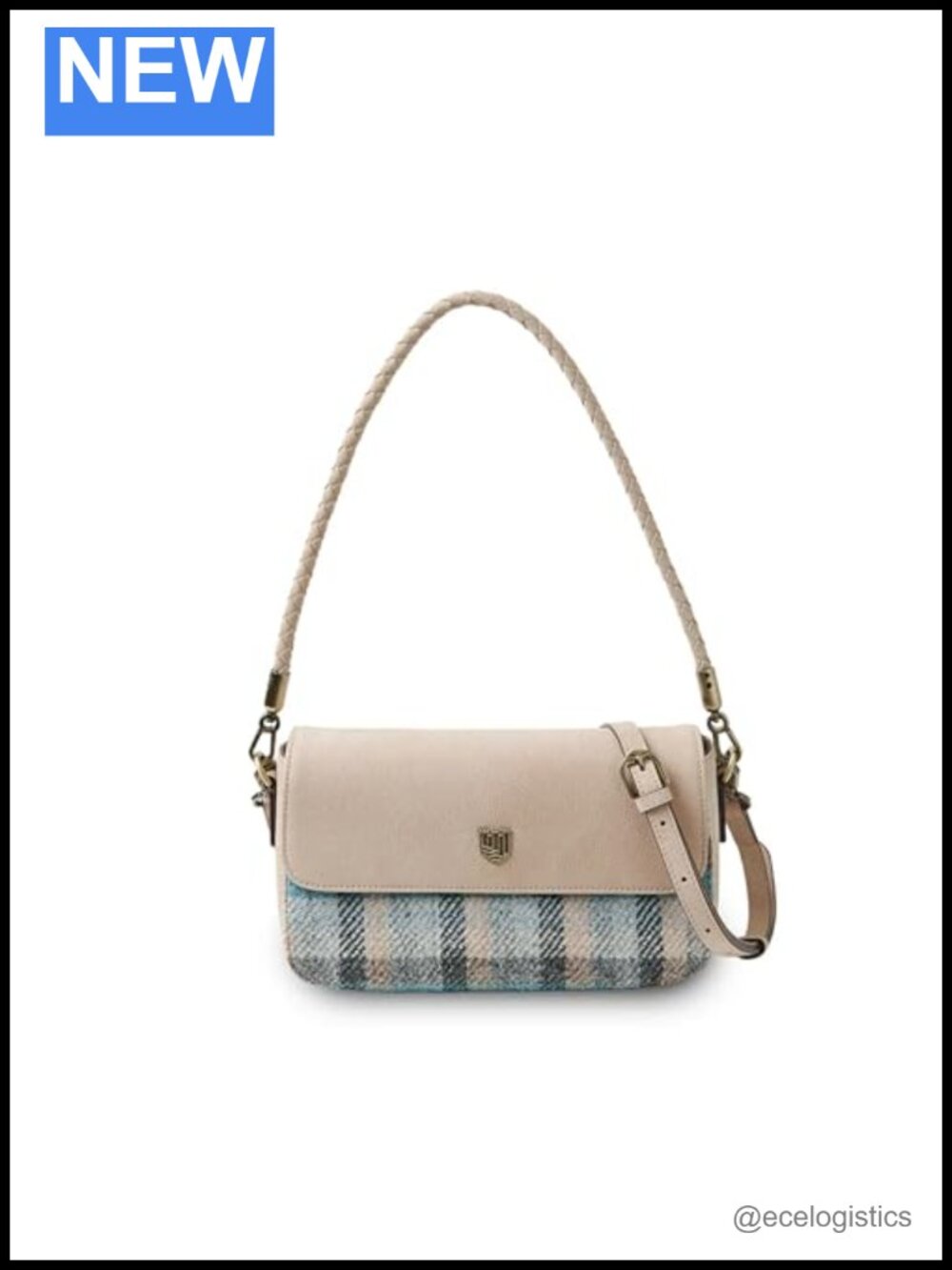 Islander Harris Tweed & Leather Clutch with Detachable Strap